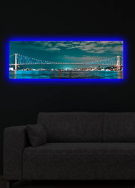 Wallity Lienzo decorativo iluminado con leds Multicolor 30 x 90 cm